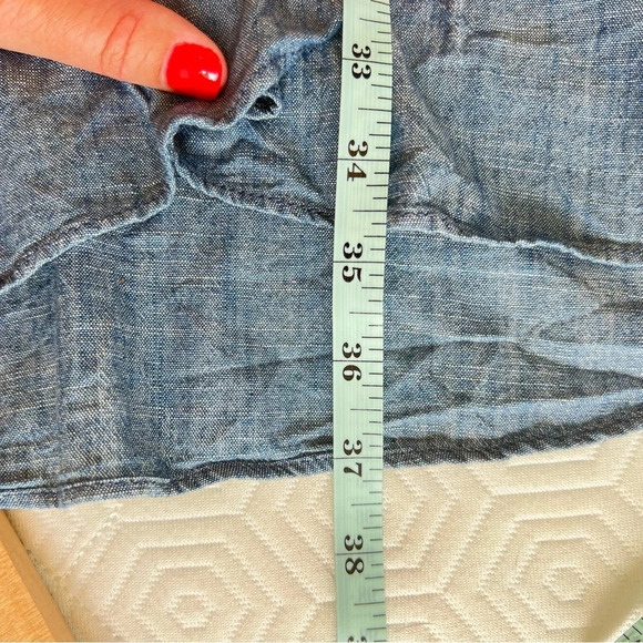 J. Crew Factory Chambray Wrap Dress Size 4 - Picture 13 of 15